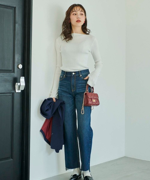 Edit Sheen(エディットシーン)の「指抜きボートネックニット(ニット/セーター・レディース・ブラック/ホワイト/イエロー/ホワイト×ブラック/ピンク系その他・M)」の15枚目の写真