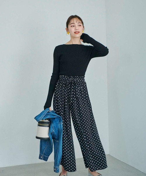 Edit Sheen(エディットシーン)の「指抜きボートネックニット(ニット/セーター・レディース・ブラック/ホワイト/イエロー/ホワイト×ブラック/ピンク系その他・M)」の8枚目の写真