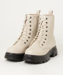 LibertyDoll/軽量厚底 トラックソールブーツ レースアップ サイドゴア(9083/9084)