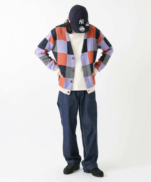 URBAN RESEARCH Sonny Label（アーバンリサーチサニーレーベル）の「マルチカラーブロックチェックカーディガン（カーディガン/ボレロ・メンズ・ブルー系その他/パープル系その他/グリーン系その他・MEDIUM/LARGE）」の15枚目の写真
