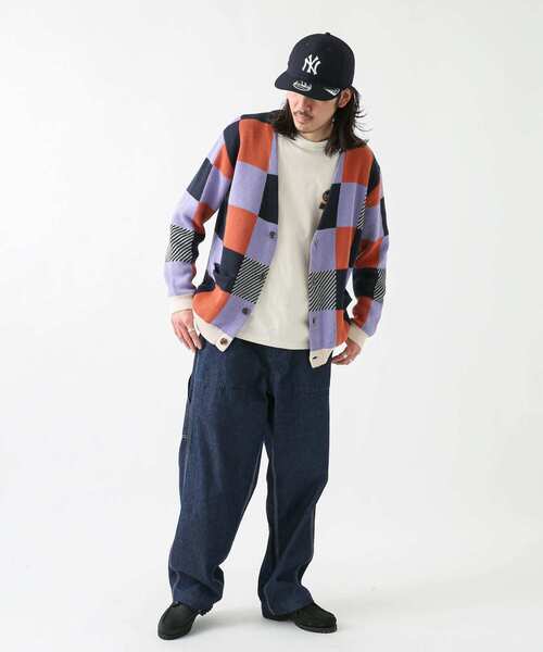 URBAN RESEARCH Sonny Label（アーバンリサーチサニーレーベル）の「マルチカラーブロックチェックカーディガン（カーディガン/ボレロ・メンズ・ブルー系その他/パープル系その他/グリーン系その他・MEDIUM/LARGE）」の16枚目の写真