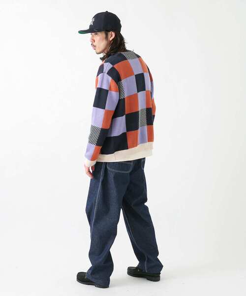 URBAN RESEARCH Sonny Label（アーバンリサーチサニーレーベル）の「マルチカラーブロックチェックカーディガン（カーディガン/ボレロ・メンズ・ブルー系その他/パープル系その他/グリーン系その他・MEDIUM/LARGE）」の18枚目の写真