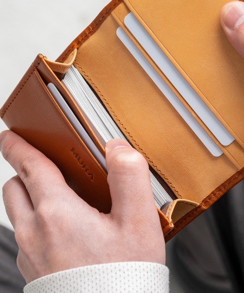 MURA（ムラ）の「イタリアン/フルグレイン レザー 大容量 名刺入れ（名刺入れ・メンズ・キャメル/ダークブラウン/ブラック/グリーン/ネイビー・FREE）」の7枚目の写真