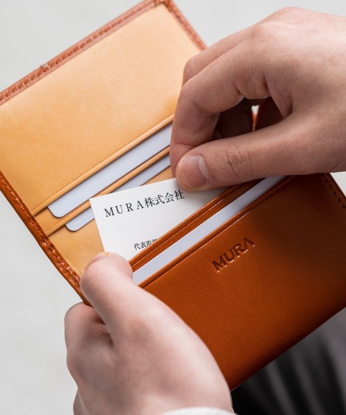 MURA（ムラ）の「イタリアン/フルグレイン レザー 大容量 名刺入れ（名刺入れ・メンズ・キャメル/ダークブラウン/ブラック/グリーン/ネイビー・FREE）」の17枚目の写真