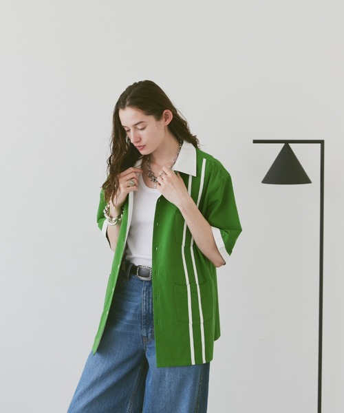 soerte（ソエルテ）の「HALF SLEEVE DESIGN GUAYABERA SHIRT/ハーフスリーブデザインキューバシャツ（シャツ/ブラウス・メンズ・オフホワイト/ブラウン/グリーン・1/2/3）」の6枚目の写真