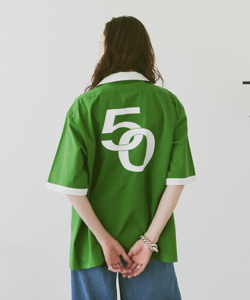 soerte（ソエルテ）の「HALF SLEEVE DESIGN GUAYABERA SHIRT/ハーフスリーブデザインキューバシャツ（シャツ/ブラウス・メンズ・オフホワイト/ブラウン/グリーン・1/2/3）」の8枚目の写真
