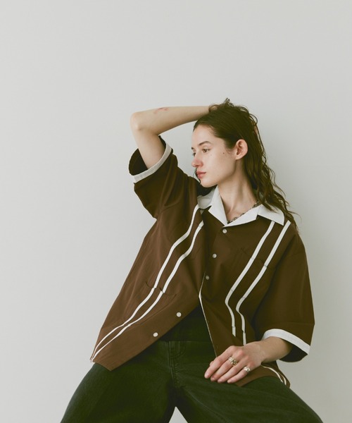 soerte（ソエルテ）の「HALF SLEEVE DESIGN GUAYABERA SHIRT/ハーフスリーブデザインキューバシャツ（シャツ/ブラウス・メンズ・オフホワイト/ブラウン/グリーン・1/2/3）」の20枚目の写真
