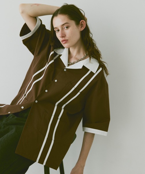 soerte（ソエルテ）の「HALF SLEEVE DESIGN GUAYABERA SHIRT/ハーフスリーブデザインキューバシャツ（シャツ/ブラウス・メンズ・オフホワイト/ブラウン/グリーン・1/2/3）」の21枚目の写真