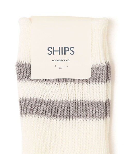 SHIPS(シップス)の「ライン ソックス(ソックス/靴下・レディース・オフホワイト/ブラック/ライトグレー・ONE SIZE)」の4枚目の写真