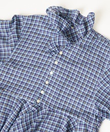 HOLIDAY × suno&morrison フリルチェック 長袖シャツ HOLIDAY（ホリデイ）の「SUNO&MORRISON KHADI RUFFLE RUFFLE