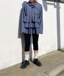 HOLIDAY × suno&morrison フリルチェック 長袖シャツ 70〜80s タータンチェック フリル シャツ ブラウス - Chago