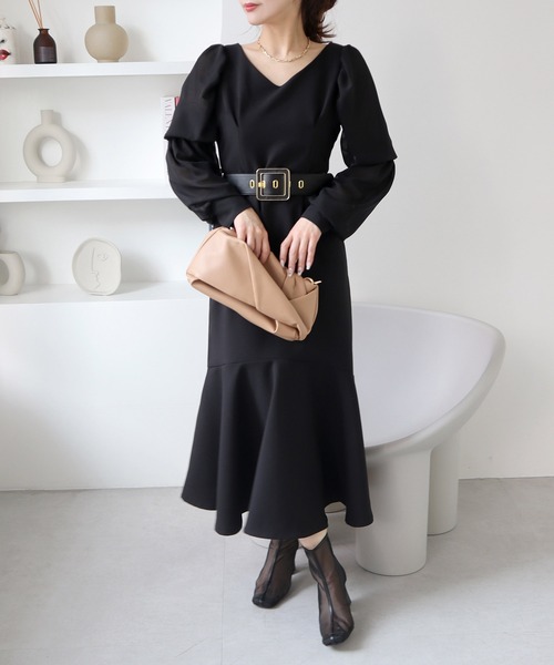 ROYAL PARTY（ロイヤルパーティー）の「スクエアバックルワイドベルト（ベルト・レディース・ブラック/オフホワイト・FREE）」の7枚目の写真