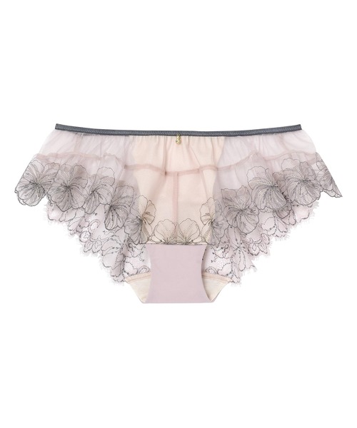 AMPHI（アンフィ）の「花柄エンブロイダリーレース/フレアショーツ（ショーツ・レディース・ミント/ブラック/ベージュ/ピンク/チャコールグレー/アイボリー/クリアグリーン/サックスブルー・MEDIUM/LARGE）」の4枚目の写真