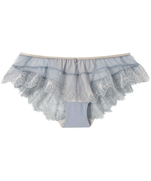 AMPHI（アンフィ）の「花柄エンブロイダリーレース/フレアショーツ（ショーツ・レディース・ミント/ブラック/ベージュ/ピンク/チャコールグレー/アイボリー/クリアグリーン/サックスブルー・MEDIUM/LARGE）」の7枚目の写真