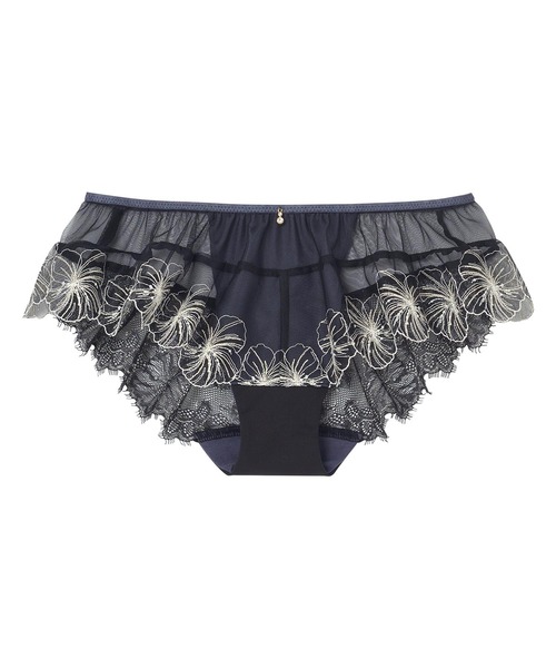 AMPHI（アンフィ）の「花柄エンブロイダリーレース/フレアショーツ（ショーツ・レディース・ミント/ブラック/ベージュ/ピンク/チャコールグレー/アイボリー/クリアグリーン/サックスブルー・MEDIUM/LARGE）」の3枚目の写真