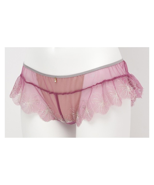 AMPHI（アンフィ）の「花柄エンブロイダリーレース/フレアショーツ（ショーツ・レディース・ミント/ブラック/ベージュ/ピンク/チャコールグレー/アイボリー/クリアグリーン/サックスブルー・MEDIUM/LARGE）」の19枚目の写真