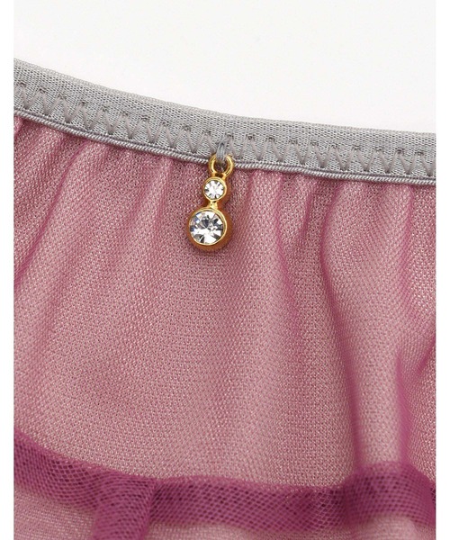 AMPHI（アンフィ）の「花柄エンブロイダリーレース/フレアショーツ（ショーツ・レディース・ミント/ブラック/ベージュ/ピンク/チャコールグレー/アイボリー/クリアグリーン/サックスブルー・MEDIUM/LARGE）」の16枚目の写真