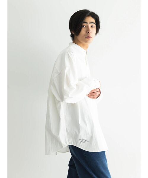 CRAFT STANDARD BOUTIQUE(クラフトスタンダードブティック)の「綿ナイロンダンプバンドカラーシャツ(シャツ/ブラウス・メンズ・オフホワイト/アイボリー/カーキ・M/L/LL)」の8枚目の写真