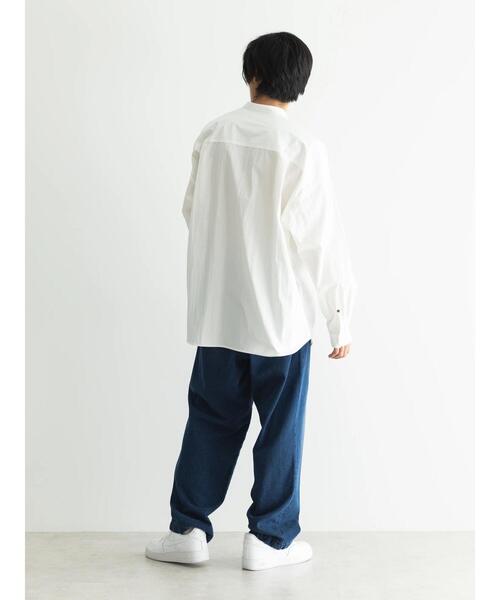 CRAFT STANDARD BOUTIQUE(クラフトスタンダードブティック)の「綿ナイロンダンプバンドカラーシャツ(シャツ/ブラウス・メンズ・オフホワイト/アイボリー/カーキ・M/L/LL)」の14枚目の写真