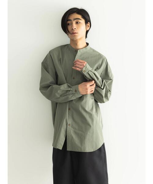 CRAFT STANDARD BOUTIQUE(クラフトスタンダードブティック)の「綿ナイロンダンプバンドカラーシャツ(シャツ/ブラウス・メンズ・オフホワイト/アイボリー/カーキ・M/L/LL)」の17枚目の写真