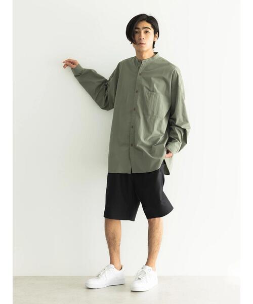 CRAFT STANDARD BOUTIQUE(クラフトスタンダードブティック)の「綿ナイロンダンプバンドカラーシャツ(シャツ/ブラウス・メンズ・オフホワイト/アイボリー/カーキ・M/L/LL)」の19枚目の写真