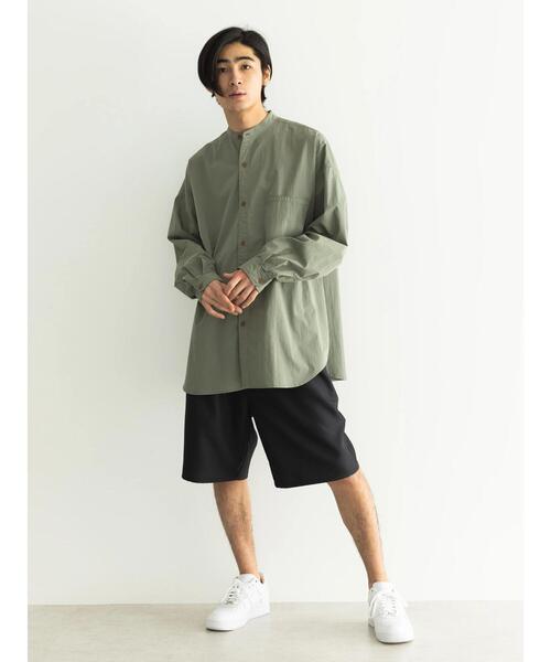 CRAFT STANDARD BOUTIQUE(クラフトスタンダードブティック)の「綿ナイロンダンプバンドカラーシャツ(シャツ/ブラウス・メンズ・オフホワイト/アイボリー/カーキ・M/L/LL)」の20枚目の写真