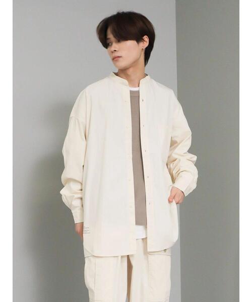 CRAFT STANDARD BOUTIQUE(クラフトスタンダードブティック)の「綿ナイロンダンプバンドカラーシャツ(シャツ/ブラウス・メンズ・オフホワイト/アイボリー/カーキ・M/L/LL)」の22枚目の写真