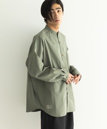 CRAFT STANDARD BOUTIQUE | 綿ナイロンダンプバンドカラーシャツ(シャツ/ブラウス)