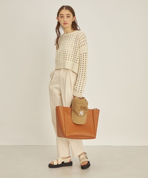 【セール】〈手洗い可能〉綿 ナイロン メッシュ ニット プルオーバー（ニット/セーター）｜SHIPS（シップス）