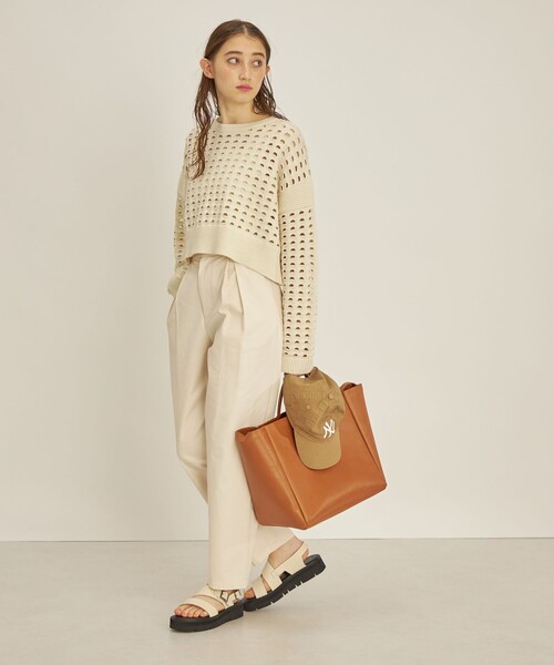 【セール】〈手洗い可能〉綿 ナイロン メッシュ ニット プルオーバー（ニット/セーター）｜SHIPS（シップス）