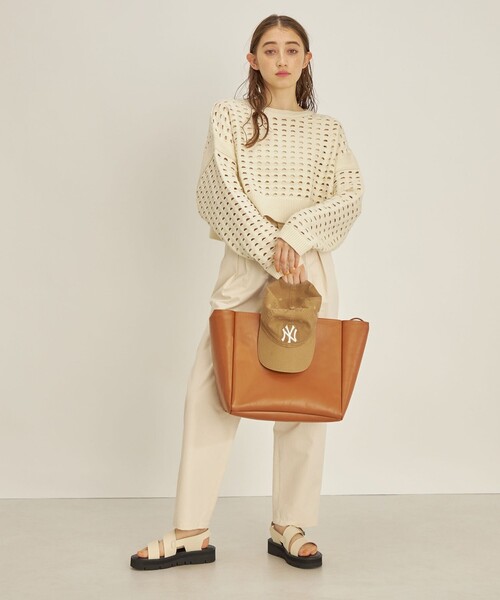 【セール】〈手洗い可能〉綿 ナイロン メッシュ ニット プルオーバー（ニット/セーター）｜SHIPS（シップス）