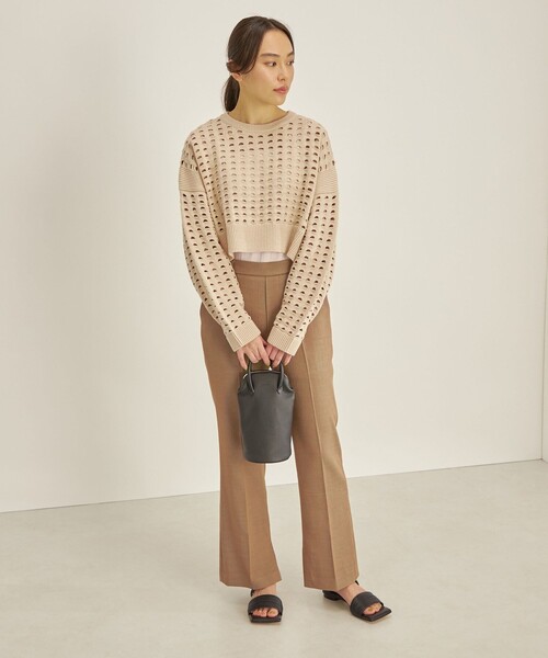 【セール】〈手洗い可能〉綿 ナイロン メッシュ ニット プルオーバー（ニット/セーター）｜SHIPS（シップス）