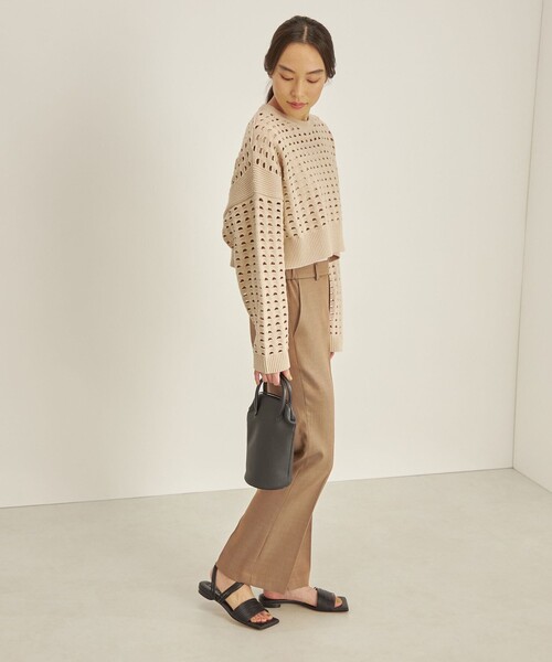 【セール】〈手洗い可能〉綿 ナイロン メッシュ ニット プルオーバー（ニット/セーター）｜SHIPS（シップス）