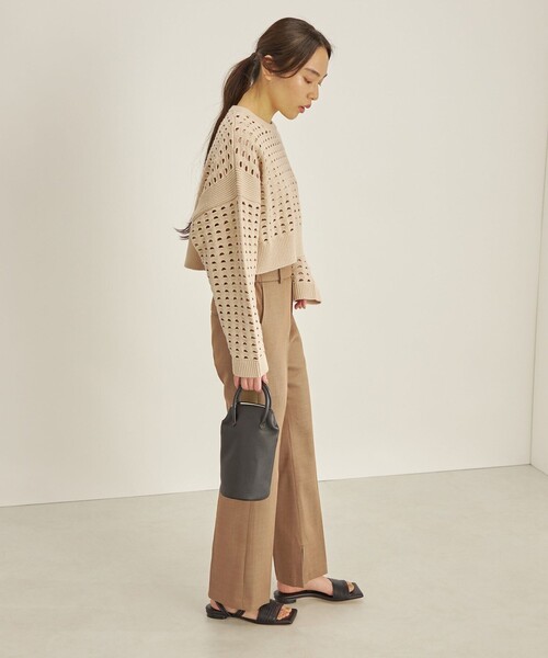 【セール】〈手洗い可能〉綿 ナイロン メッシュ ニット プルオーバー（ニット/セーター）｜SHIPS（シップス）