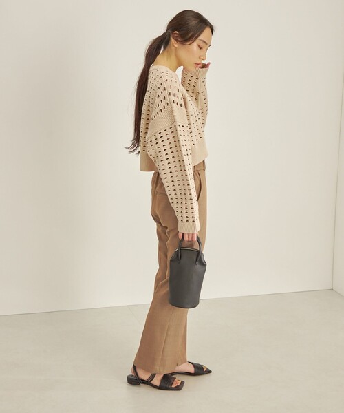 【セール】〈手洗い可能〉綿 ナイロン メッシュ ニット プルオーバー（ニット/セーター）｜SHIPS（シップス）