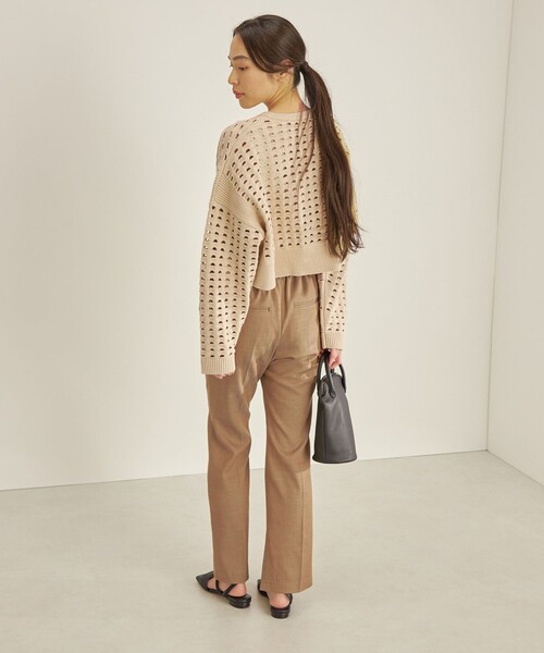 【セール】〈手洗い可能〉綿 ナイロン メッシュ ニット プルオーバー（ニット/セーター）｜SHIPS（シップス）