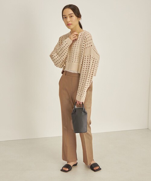 【セール】〈手洗い可能〉綿 ナイロン メッシュ ニット プルオーバー（ニット/セーター）｜SHIPS（シップス）