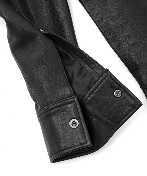 schott(ショット)の「SCHOTT/別注 LEATHER WESTERN JACKET(ライダースジャケット・メンズ・ブラック・L/M)」の9枚目の写真