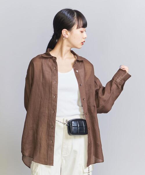 麻レギュラーシャツ-ウォッシャブル-