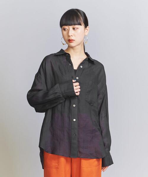 BEAUTY&YOUTH UNITED ARROWS 麻レギュラーカラーシャツ BEAUTY&YOUTH UNITED ARROWS（ビューティーアンドユース