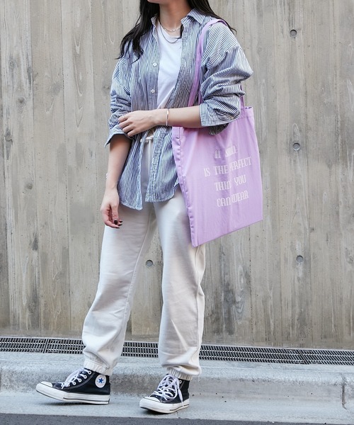 Actually（アクチュアリー）の「COLORFUL スクエアロゴトート（トートバッグ・レディース・ラベンダー/ブルー/イエロー/グレー・フリー）」の18枚目の写真