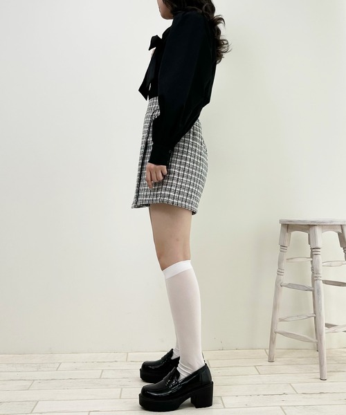 INGNI（イング）の「ボウタイ長袖／ブラウス（シャツ/ブラウス・レディース・ブラック/オフホワイト・M）」の16枚目の写真