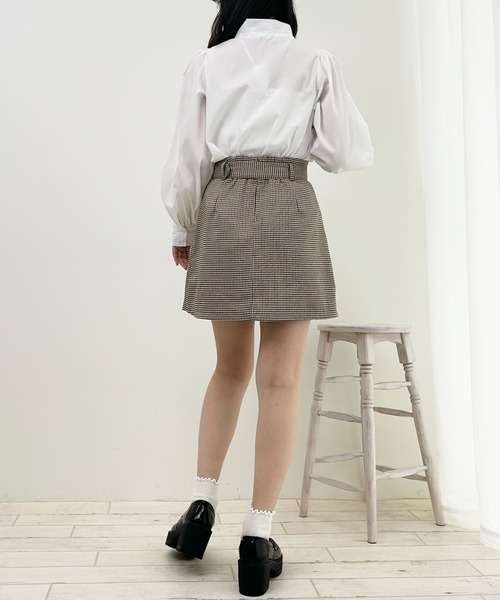 INGNI（イング）の「ボウタイ長袖／ブラウス（シャツ/ブラウス・レディース・ブラック/オフホワイト・M）」の13枚目の写真