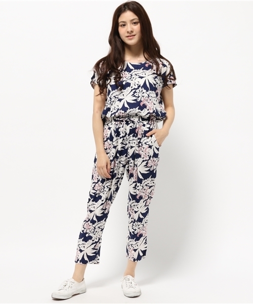 CIAOPANIC（チャオパニック）の「【Ciaopanic】　リゾサロペ（サロペット/オーバーオール・レディース・ホワイト/ネイビー・FREE）」の2枚目の写真