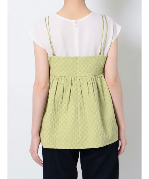 LAGUNAMOON（ラグナムーン）の「ペプラムキャミソールトップス（Tシャツ/カットソー・レディース・ブラック/ホワイト/ライトグリーン・FREE）」の6枚目の写真