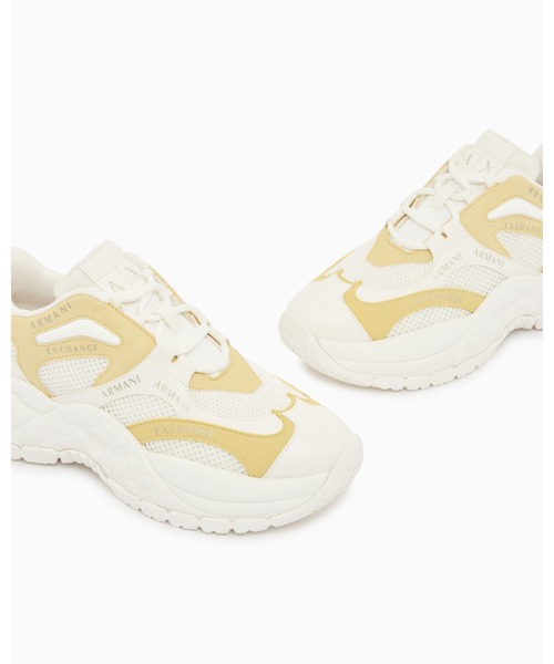 ARMANI EXCHANGE（アルマーニエクスチェンジ）の「【A|X アルマーニ エクスチェンジ】＜ZOZO限定＞ボリュームソール　レースアップスニーカー（スニーカー・レディース・サーモンピンク/マルチ/その他/ローズ/ライトピンク/セージグリーン/グレイッシュベージュ/ライトイエロー/ラベンダー/ベージュ・37/36/38/39/38.5/37.5/36.5/35）」の5枚目の写真