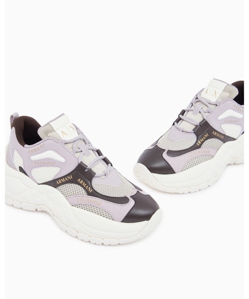 ARMANI EXCHANGE（アルマーニエクスチェンジ）の「【A|X アルマーニ エクスチェンジ】＜ZOZO限定＞ボリュームソール　レースアップスニーカー（スニーカー・レディース・サーモンピンク/マルチ/その他/ローズ/ライトピンク/セージグリーン/グレイッシュベージュ/ライトイエロー/ラベンダー/ベージュ・37/36/38/39/38.5/37.5/36.5/35）」の15枚目の写真
