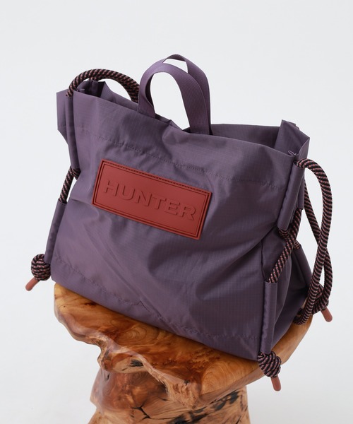 HUNTER(ハンター)の「HUNTER トラベル リップストップトート(トートバッグ・メンズ・ブラック/ホワイト×レッド/ライラック/カーキ/ホワイト/ピンク/オフホワイト/ブルー/ブラック×ピンク/ブルー系その他/シルバー/マスタード/パープル・FREE)」の9枚目の写真