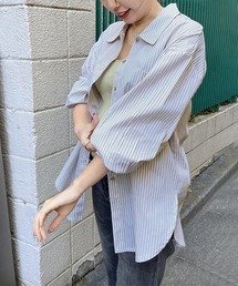 ビックシルエットストライプシャツ