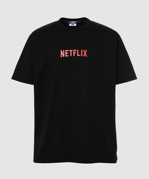 JUNYA WATANABE MAN(ジュンヤワタナベマン)の「『NETFLIX』LOGO PRINT TEE(Tシャツ/カットソー・メンズ・ブラック・M/L/S)」の1枚目の写真